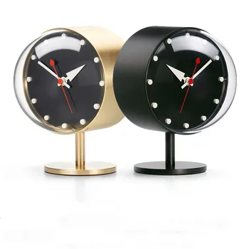 Специальные настольные часы в стиле ретро для украшения Креативный Современный Дизайн Латунные Кварцевые бесшумные настольные часы Домашний декор Черные подарки