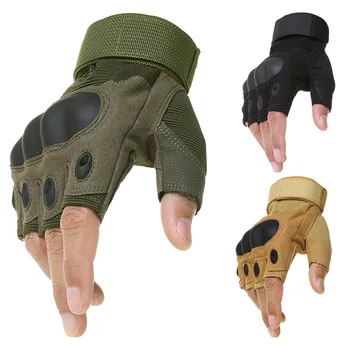 Уличные тактические перчатки Спортивные перчатки в стиле милитари с полупальцами, мужские боевые перчатки для стрельбы, охотничьи перчатки
