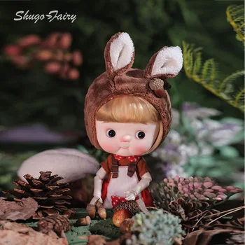 Уникальные куклы Shuga Fairy Q baby 1/6 BJD - Мясистое личико и очаровательный костюм белочки, идеально подходящие для подарочной куклы с шариковыми соединениями для девочек