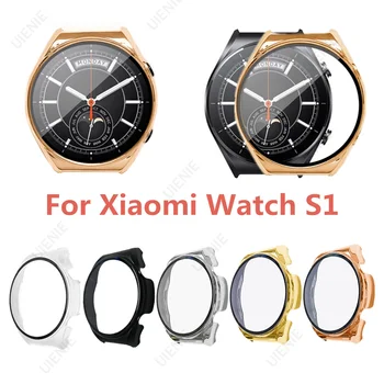Чехол 2-в-1 для ПК с полной защитой Экрана, Высококачественная Защитная крышка для экрана, Умные Часы Из Закаленного Стекла Для Xiaomi Mi Watch S1